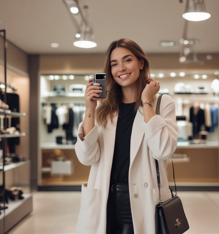 a woman holding a camera and taking a picture of herself