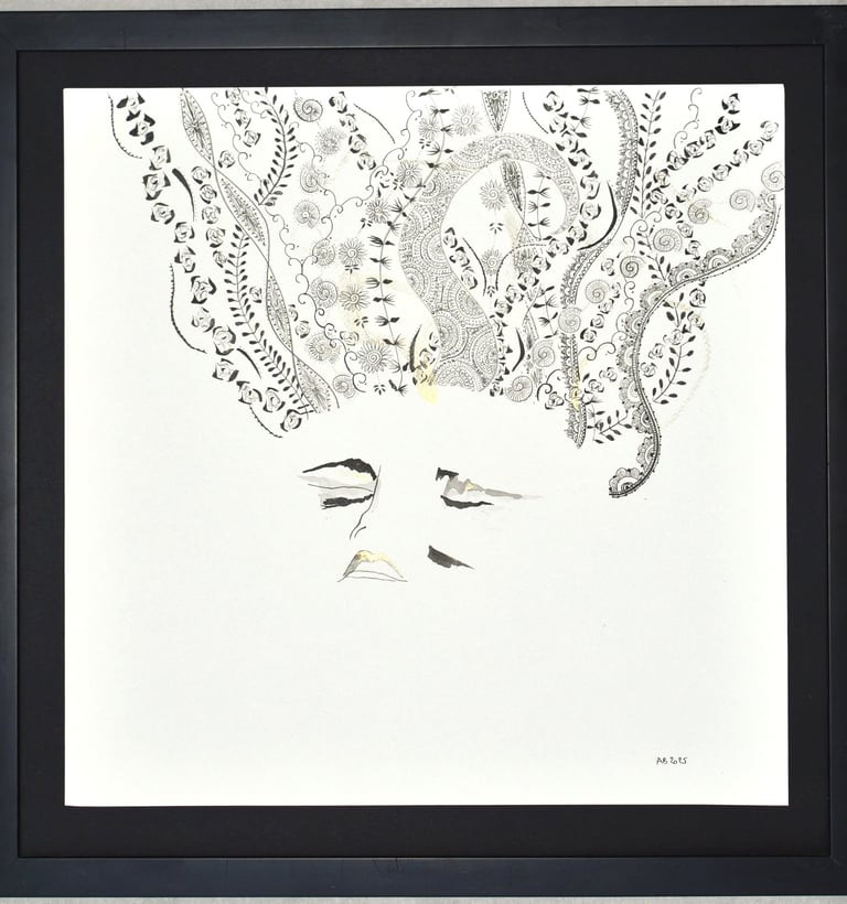 thinking dessin à l'encre inkdrawing sète artdrawing