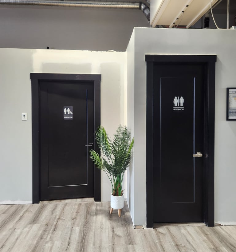 We have 2 bathrooms and shower.