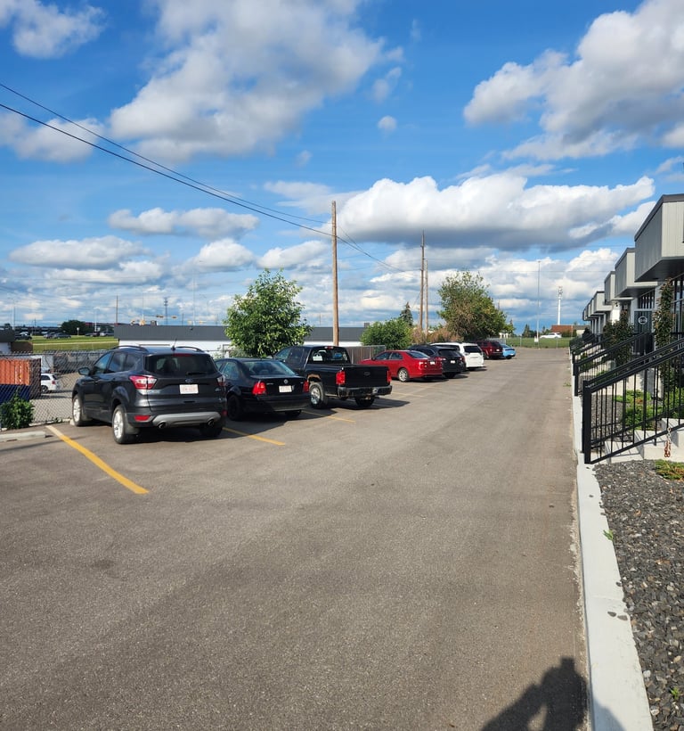 Plenty parking spots.