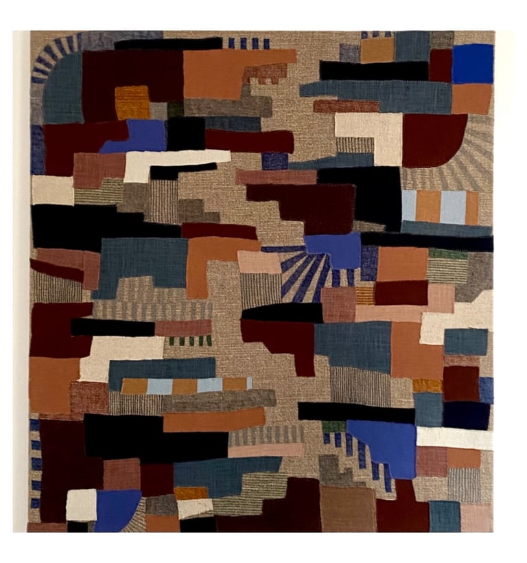 toile textile abstraite grand format