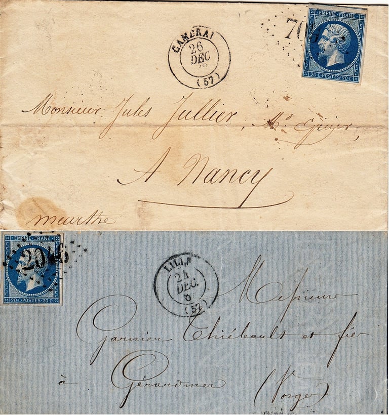 Losanges Gros Chiffres de décembre 1862