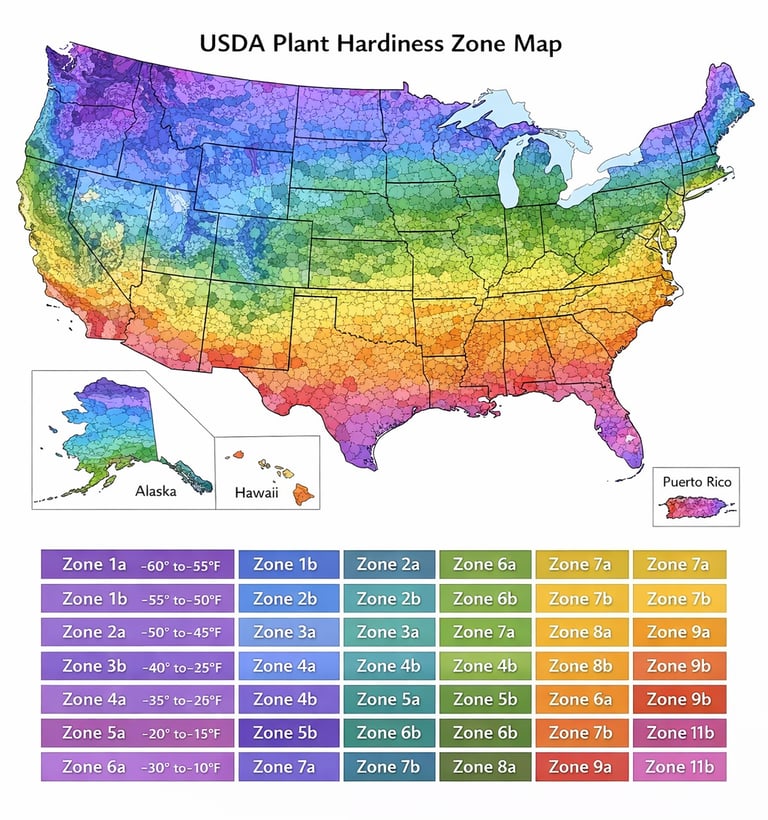 usda plant hardiness zone map