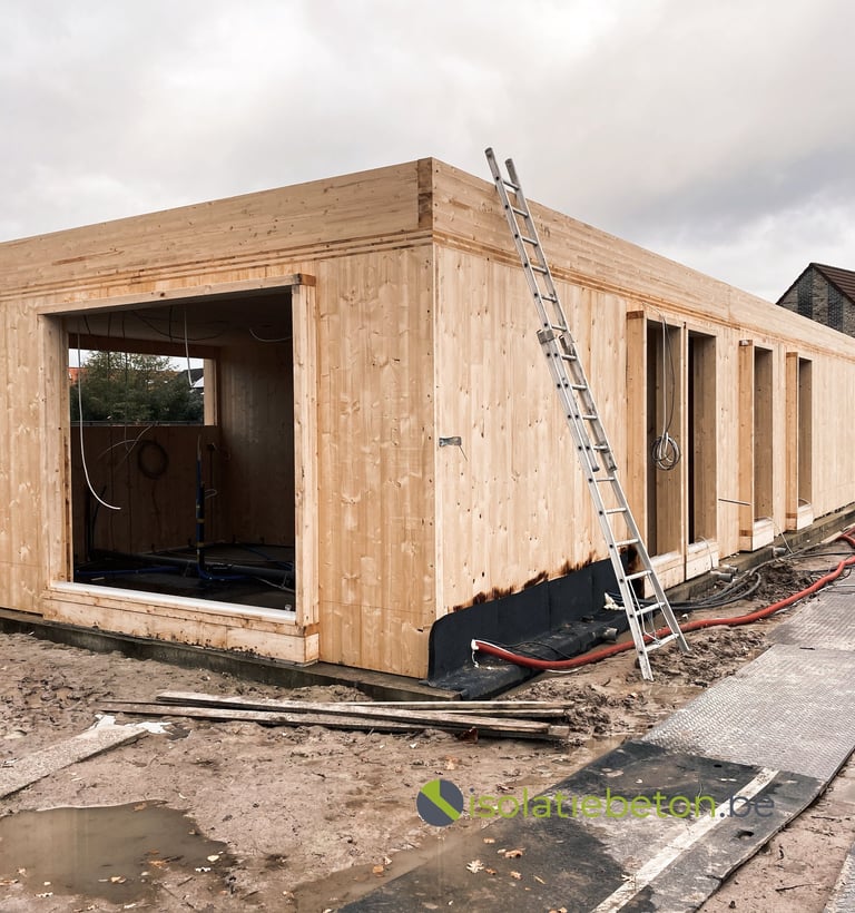 hellingsbeton prefab houtskeletbouw