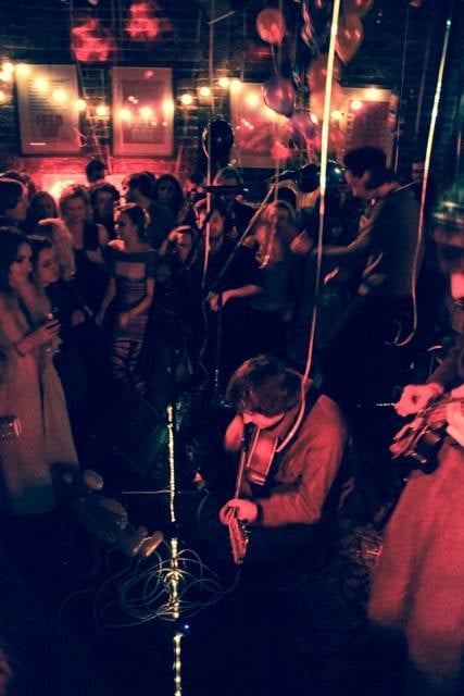 Crowd at a busy Cool For Cats Live gig during an earlier run of shows, showing a packed live music v