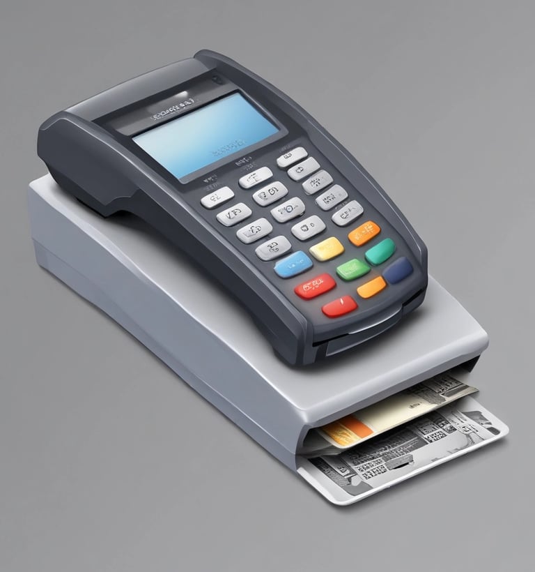 A close-up of a credit card with embossed numbers and a chip, placed on a dark surface. The focus is on the card's details like the numbers and the chip, with the background being blurred.