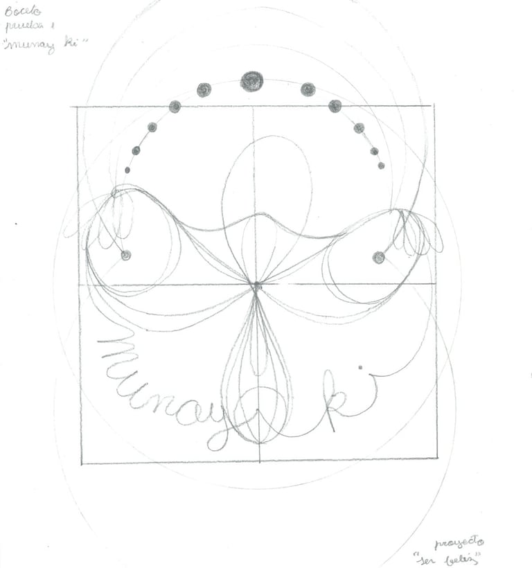 dibujo en lapiz sobre poster