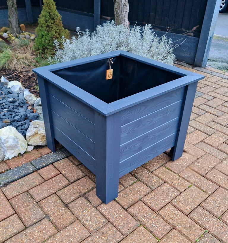 Wooden planter pair of 2 painted handmade  large size 100litre