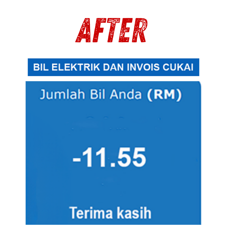 lower electricity bills after installing solar panels or solar system 
