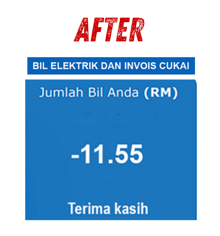 lower electricity bills after installing solar panels or solar system 