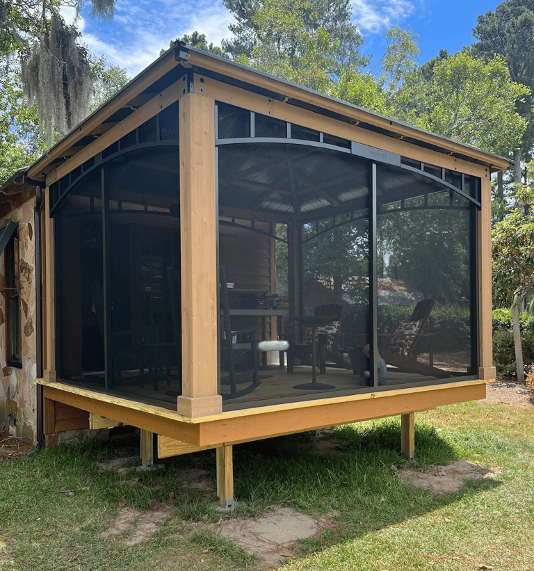 matching bronze aluminum screen system with super screen.