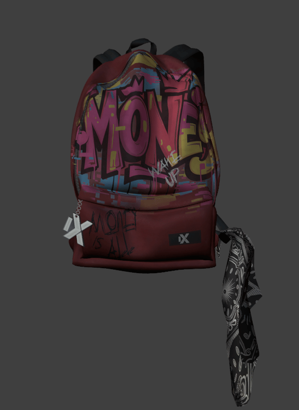 a backpacker with a backpacker bag on it