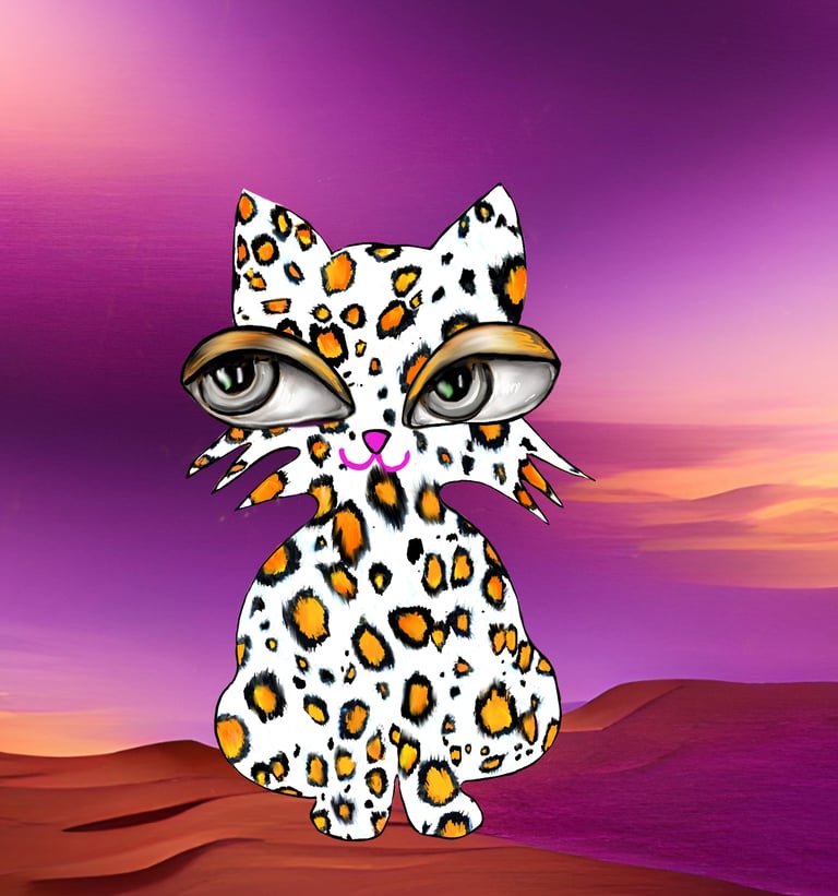 Custom Cat Portrait Commission – HawaCat Art Gallery