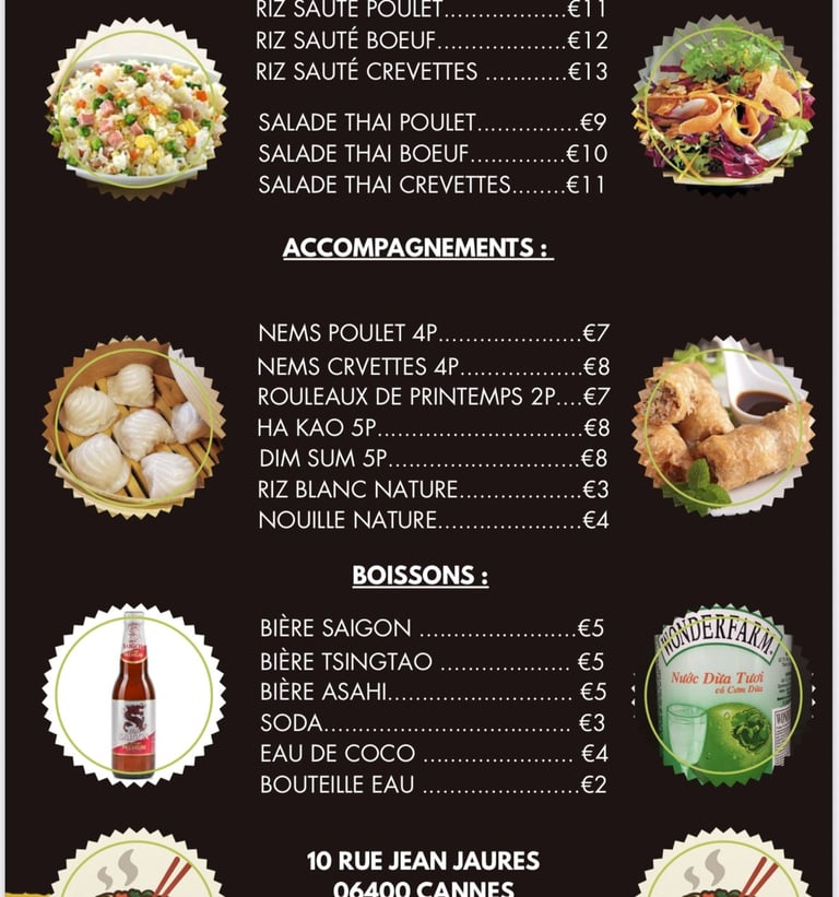 Restaurant asiatique Vietnamien a Cannes avec des plats traditionnels