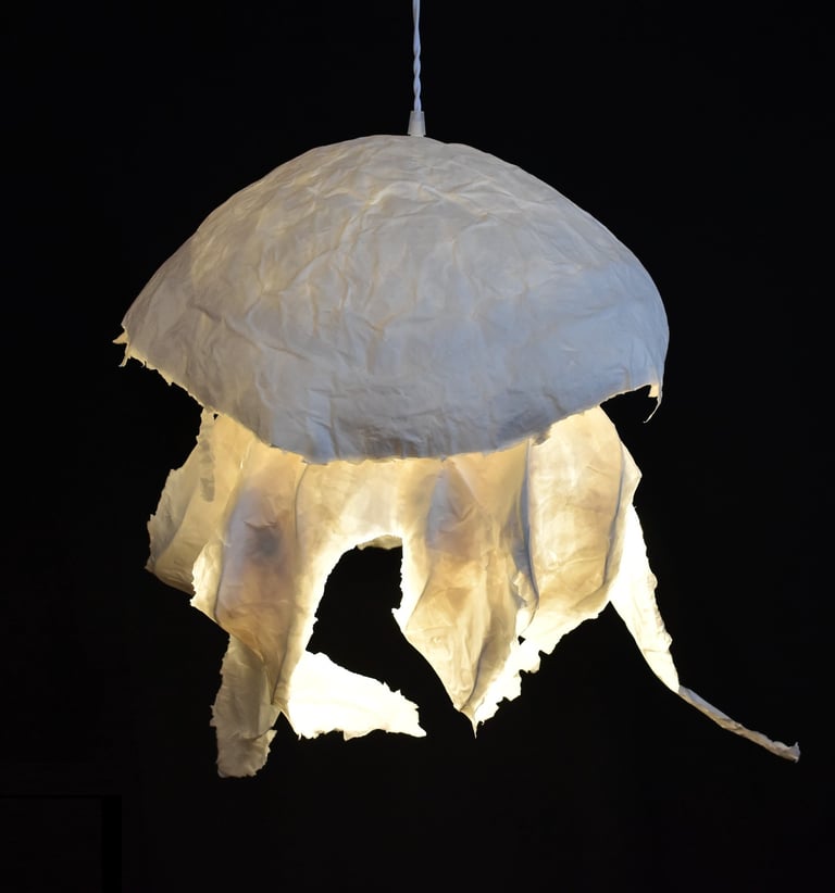 méduse géante sculpture lumineuse