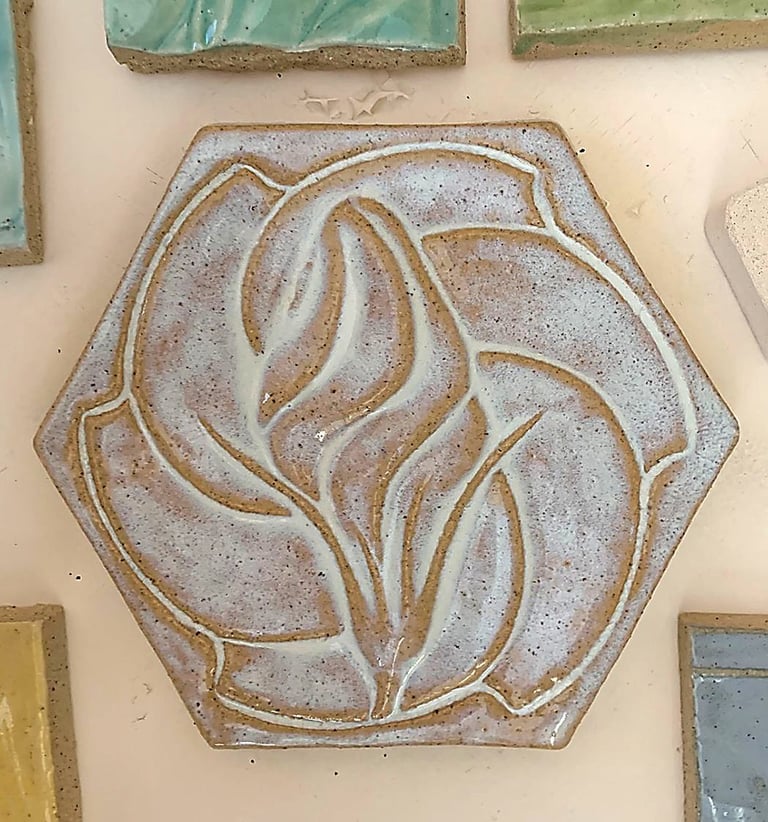 Handmade Art Tile Glazing and Firing