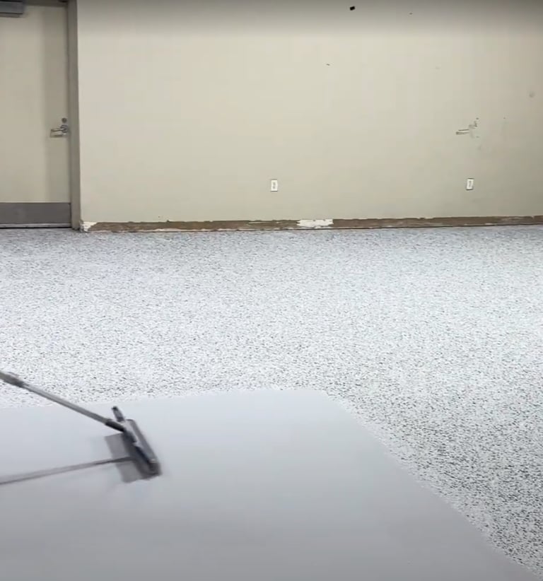 Roll out and flake the floor
