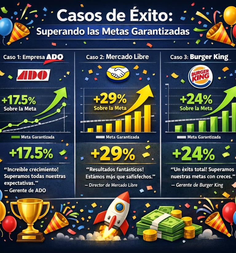 Casos de éxito reales superando metas de marketing digital garantizado