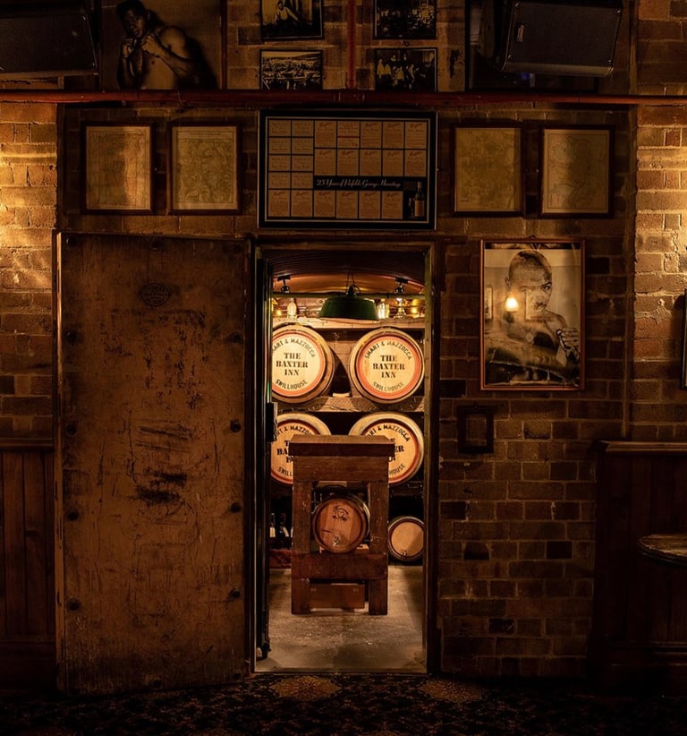 a door way with a door open to a cellar