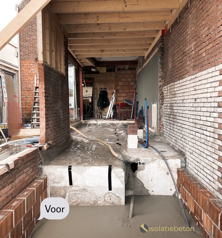 Isolatie uitvulling schuimbeton