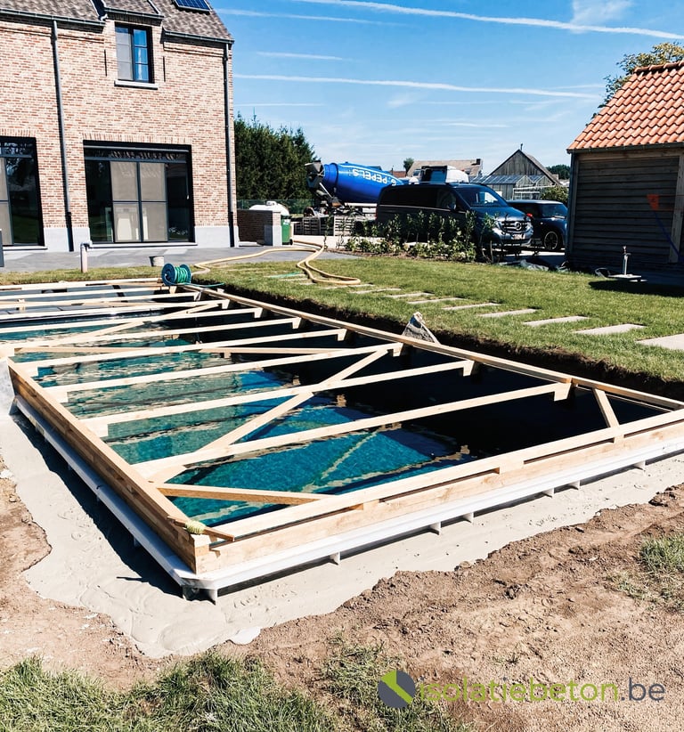 aanvullen isolatie zwembaden schuimbeton