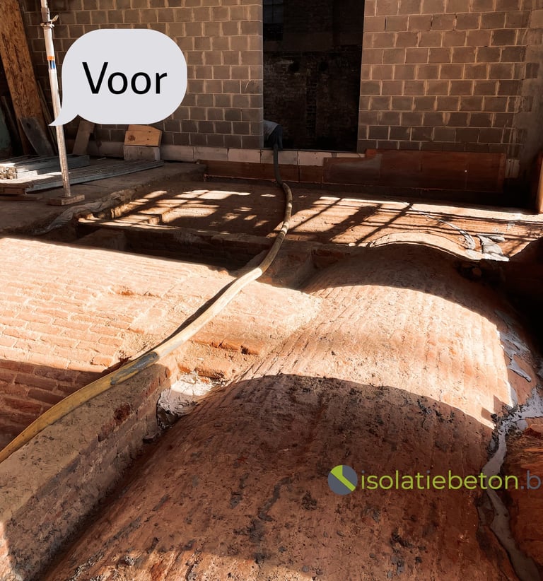 Isolatie uitvulling schuimbeton