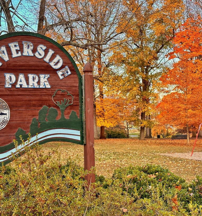 Riverside park entrance sign lynchburg va