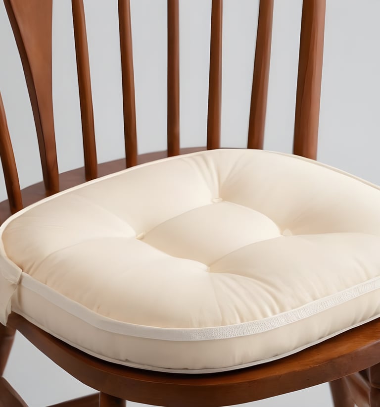 Šviesiai ruda pagalvėlė ant kėdės