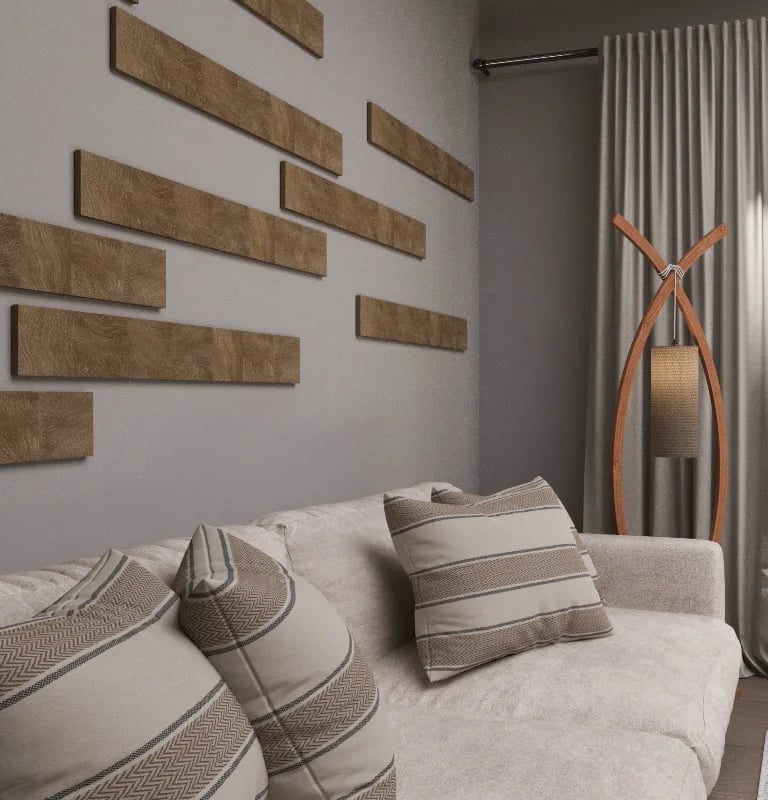 Pilkos natūralaus audinio užuolaidos