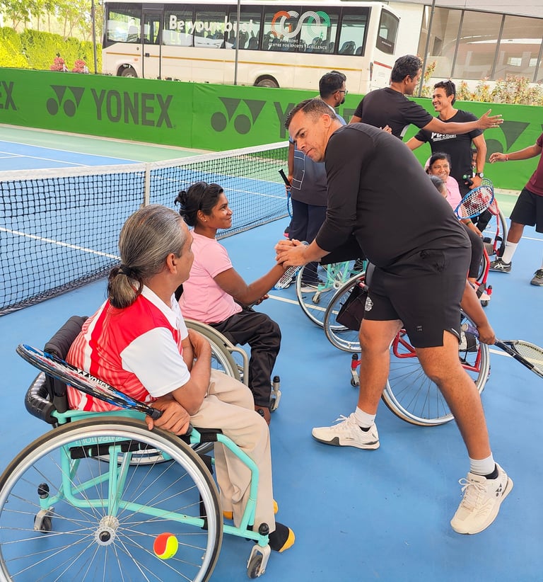 Cesar Perfomance Coach working with Wheelchair athletes