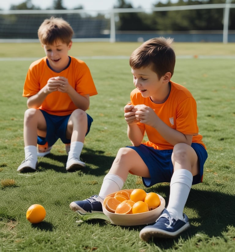 A vibrant scene of a soccer mom cheering on the sidelines with a cozy blanket and snacks.
