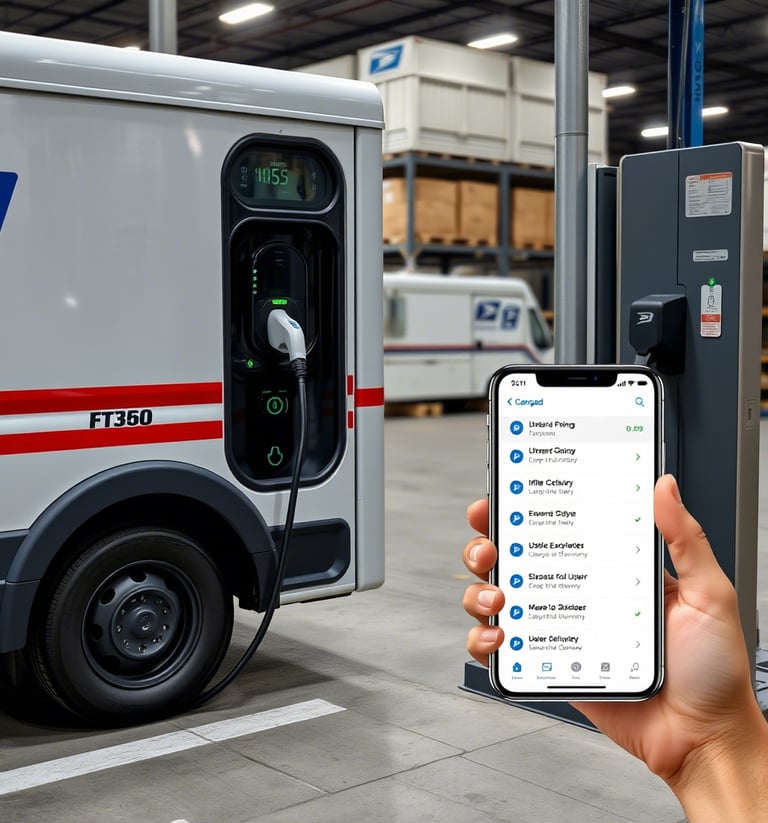 "Modernization efforts at USPS, including electric vehicles and digital services."