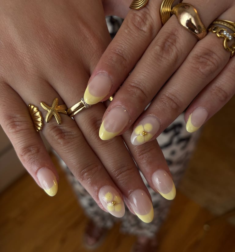 a woman's hands with a ring on her finger