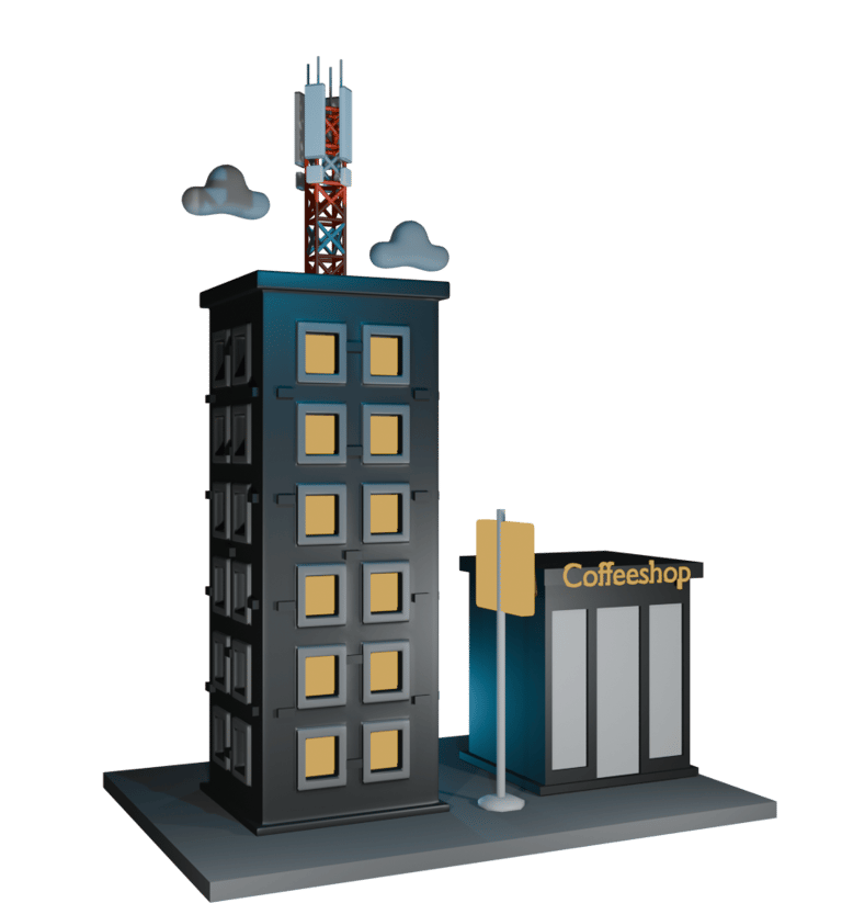 3d Blender Telecom Rooftop Tower