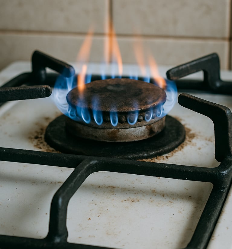 gas burner that needs service