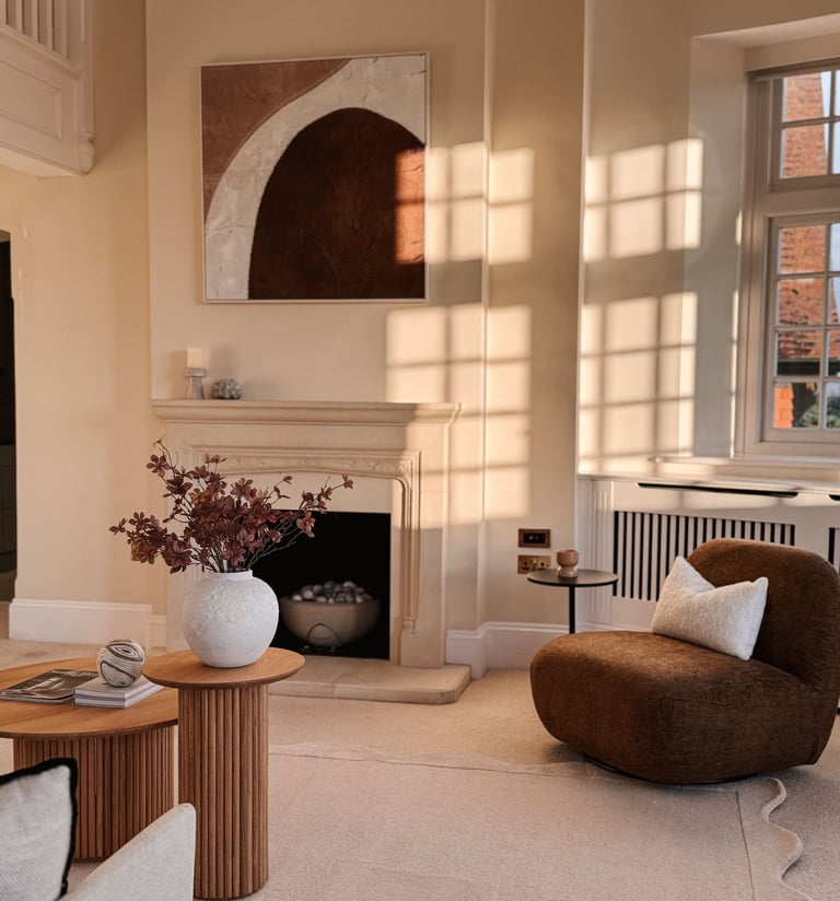 trendy contemporary home staging in Cobham
