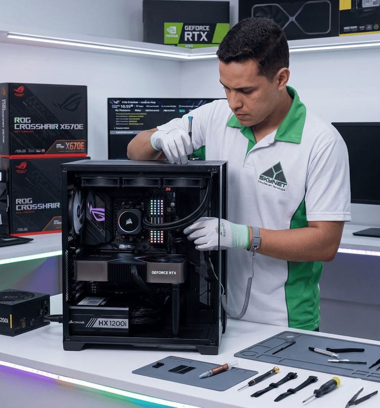 Montagem de PC Gamer em Campinas. Setup profissional, cable management e instalação de hardware