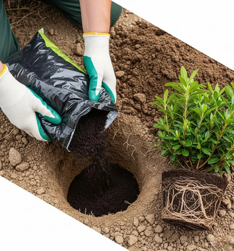 aportar sustrato ácido es labor fundamental en la plantación de acidófilas