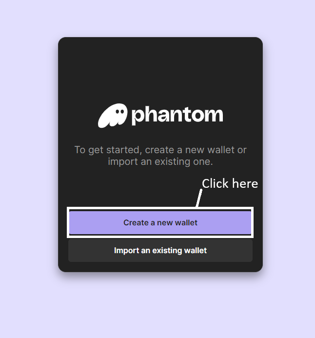 Solana Phantom Wallet create a new wallet