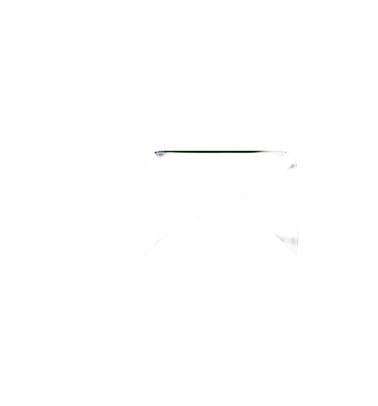 White outline of a minimalist mail envelope icon on a solid black background.