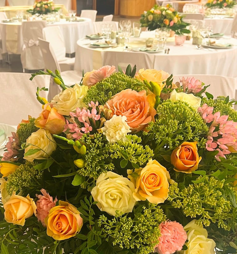 Bouquet fleuri multicolore