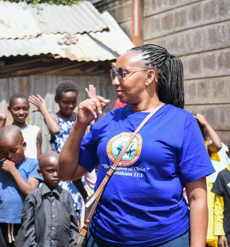 Susan Hope with kids