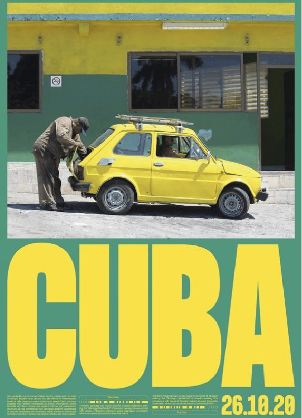 Poster d'inspiration sur Cuba en Vert et Jaune