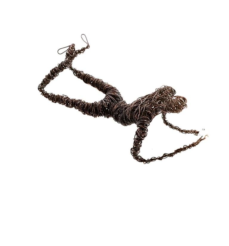 Le lecteur sculpture fil de fer Wilfrid Bricourt