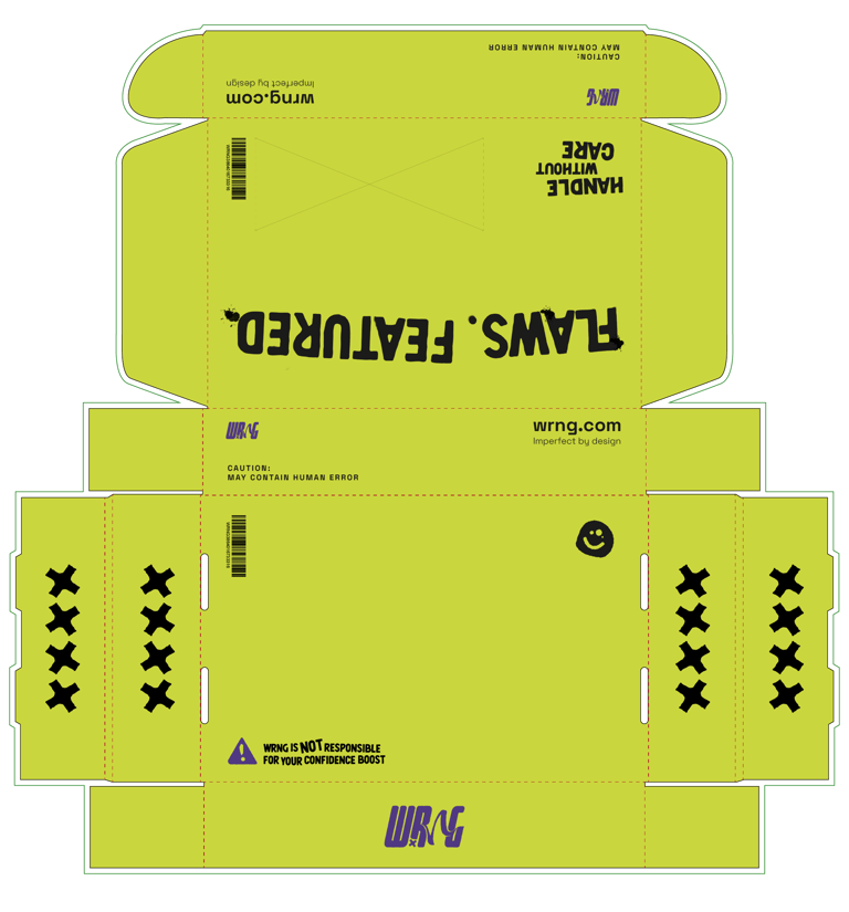 Dielines of box packaging