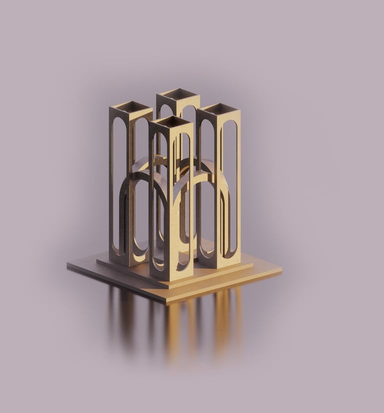 Conceptual Revit 3D model with arches