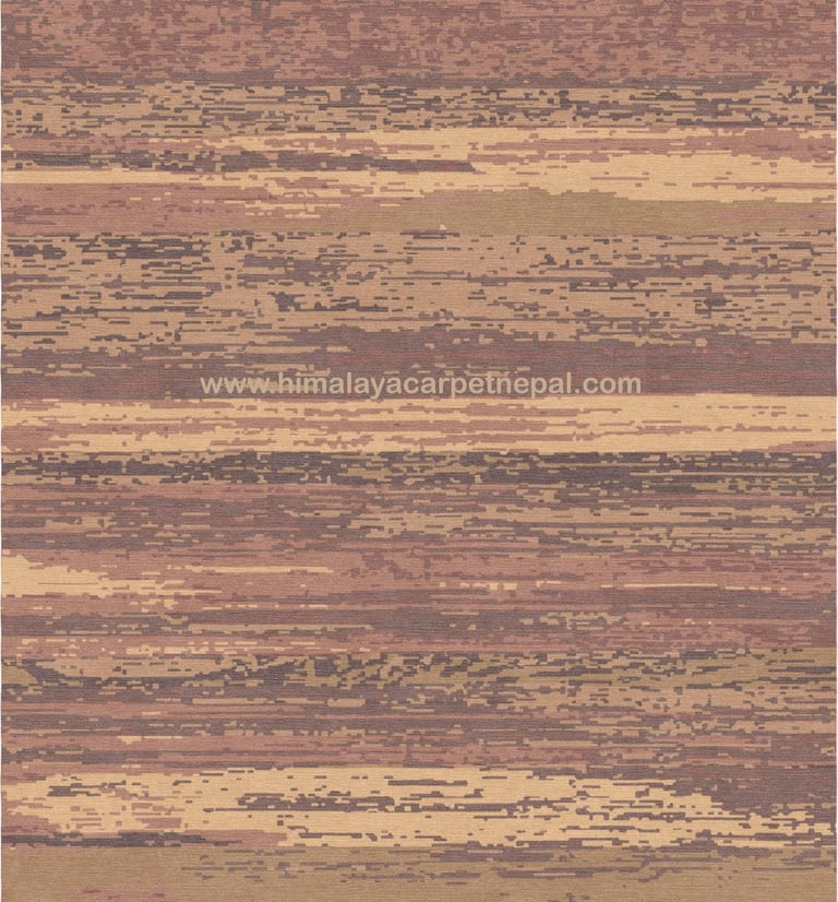 Custom Rugs - Modern contemporary hand-knotted rug in neutral earthy tones for stylish living spaces