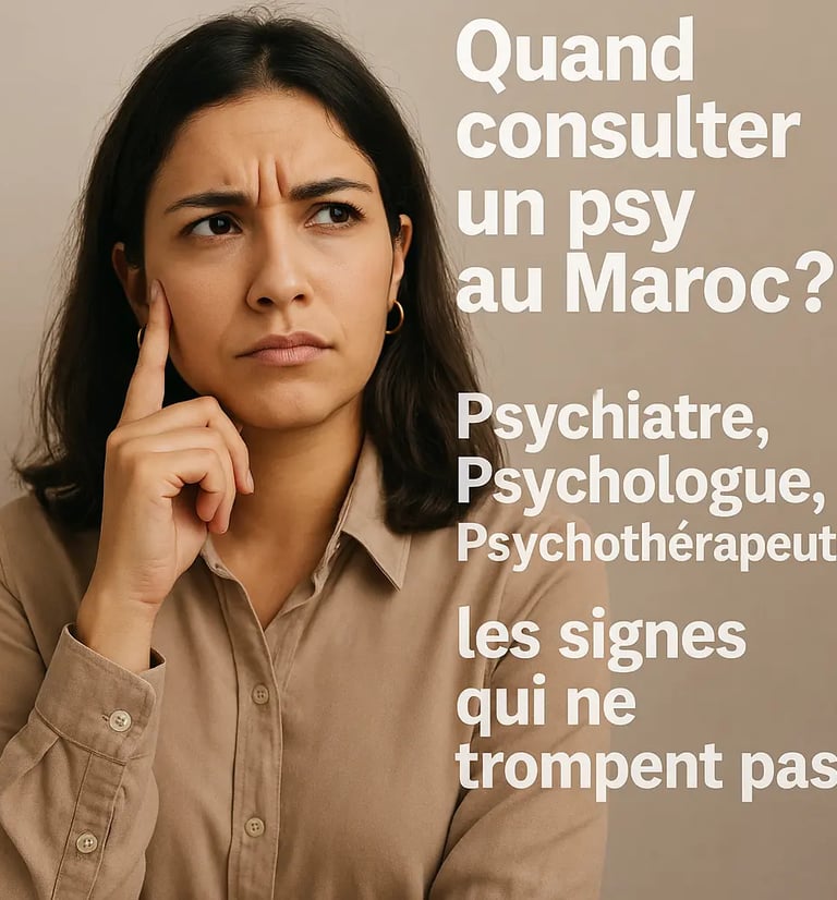 jeune femme Marocaine se pose la question quand consulter un psy au Maroc