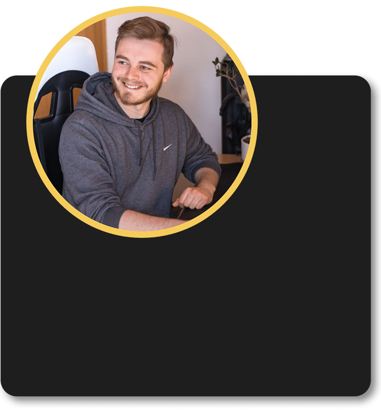Landing Page Element mit Portrait