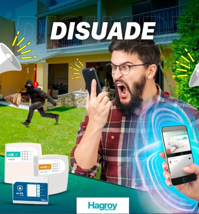 Panel de alarma de seguridad con sensores instalados en oficina